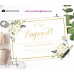 Cream Roses Engagement Invitation printable template, (123)